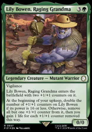 (607) Magic The Gathering Universes Beyond: Fallout: Extras Single: Lily Bowen, Raging Grandma (V.2)  Rare