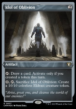 (607) Magic The Gathering Commander Masters: Extras Single: Idol of Oblivion Holo Rare