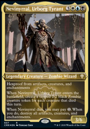 (607/361) Magic The Gathering Commander Legends: Extras Single: Nevinyrral, Urborg Tyrant Holo Rare