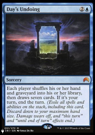 (051) Magic The Gathering The List Single: Day's Undoing  Mythic
