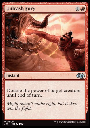 (608) Magic The Gathering Foundations Jumpstart Single: Unleash Fury  Uncommon