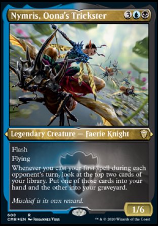 (608/361) Magic The Gathering Commander Legends: Extras Single: Nymris, Oona's Trickster  Rare