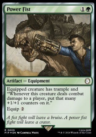(609) Magic The Gathering Universes Beyond: Fallout: Extras Single: Power Fist (V.2)  Holo Rare