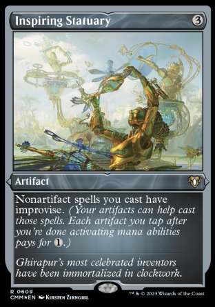 (609) Magic The Gathering Commander Masters: Extras Single: Inspiring Statuary  Rare