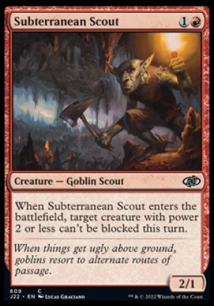 (609) Magic The Gathering Jumpstart 2022 Single: Subterranean Scout  Common