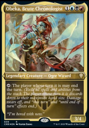 (609/361) Magic The Gathering Commander Legends: Extras Single: Obeka, Brute Chronologist  Rare