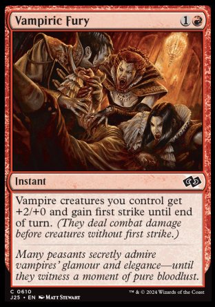 (610) Magic The Gathering Foundations Jumpstart Single: Vampiric Fury  Common