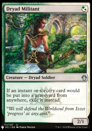 (214) Magic The Gathering The List Single: Dryad Militant  Uncommon