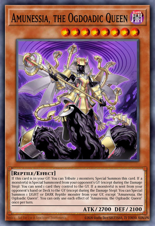 (008) YuGiOh TCG ANGU: Ancient Guardians Single: Amunessia, the Ogdoadic Queen (V.2 - Collectors Rare)  Collectors Rare