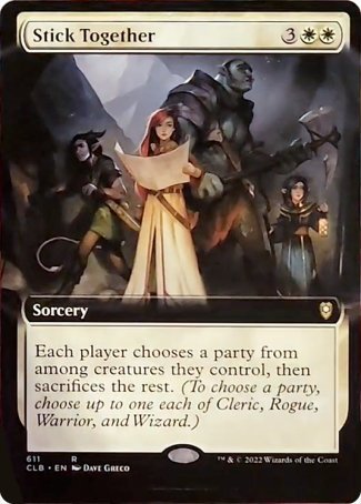(611) Magic The Gathering Commander Legends: Battle for Baldur's Gate: Extras Single: Stick Together (V.2)  Rare