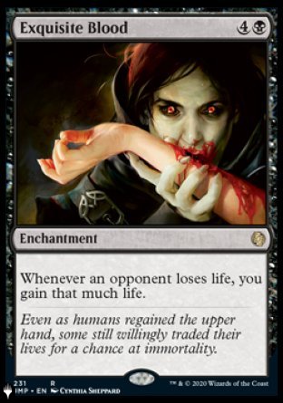 (231) Magic The Gathering The List Single: Exquisite Blood  Rare