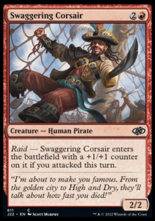 (611) Magic The Gathering Jumpstart 2022 Single: Swaggering Corsair  Common