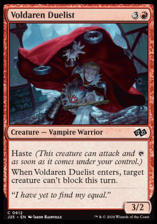 (612) Magic The Gathering Foundations Jumpstart Single: Voldaren Duelist  Common