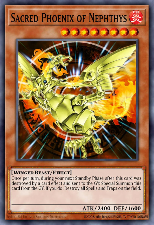 (147) YuGiOh TCG RA03: Quarter Century Bonanza Single: Sacred Phoenix of Nephthys (V.1 - Platinum Secret Rare)  Platinum Secret Rare