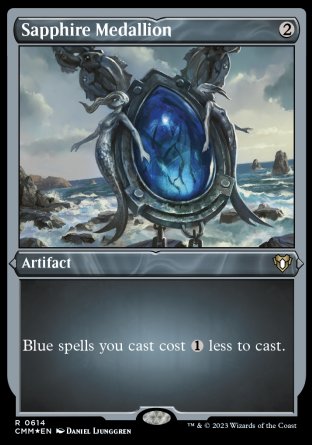 (614) Magic The Gathering Commander Masters: Extras Single: Sapphire Medallion Holo Rare