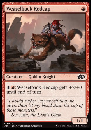 (614) Magic The Gathering Foundations Jumpstart Single: Weaselback Redcap  Common