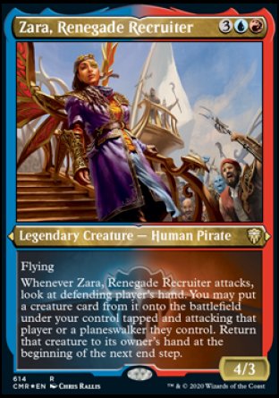 (614/361) Magic The Gathering Commander Legends: Extras Single: Zara, Renegade Recruiter  Rare