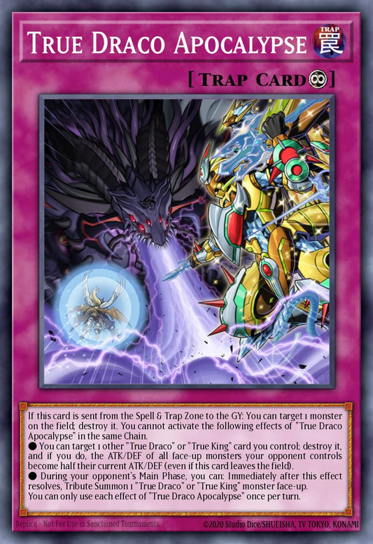 (177) YuGiOh TCG BLMM: Battles of Legend: Monster Mayhem Single: True Draco Apocalypse  Secret Rare
