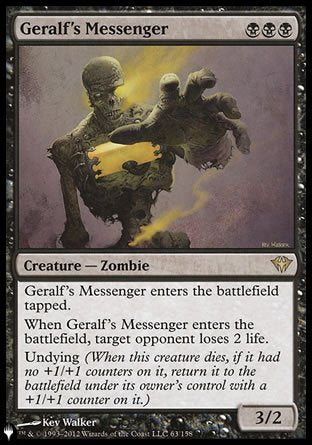 (063) Magic The Gathering The List Single: Geralf's Messenger  Rare