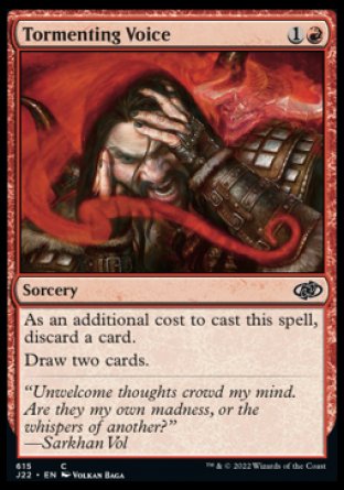 (615) Magic The Gathering Jumpstart 2022 Single: Tormenting Voice  Common
