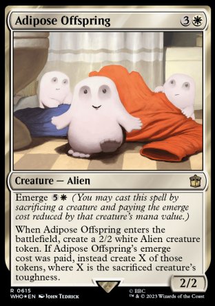 (615) Magic The Gathering Universes Beyond: Doctor Who: Extras Single: Adipose Offspring (V.2)  Rare