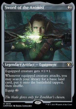 (616) Magic The Gathering Commander Masters: Extras Single: Sword of the Animist  Rare