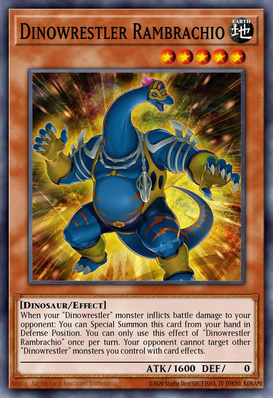 (105) YuGiOh TCG MP20: 2020 Tin of Lost Memories Mega Pack Single: Dinowrestler Rambrachio  Common
