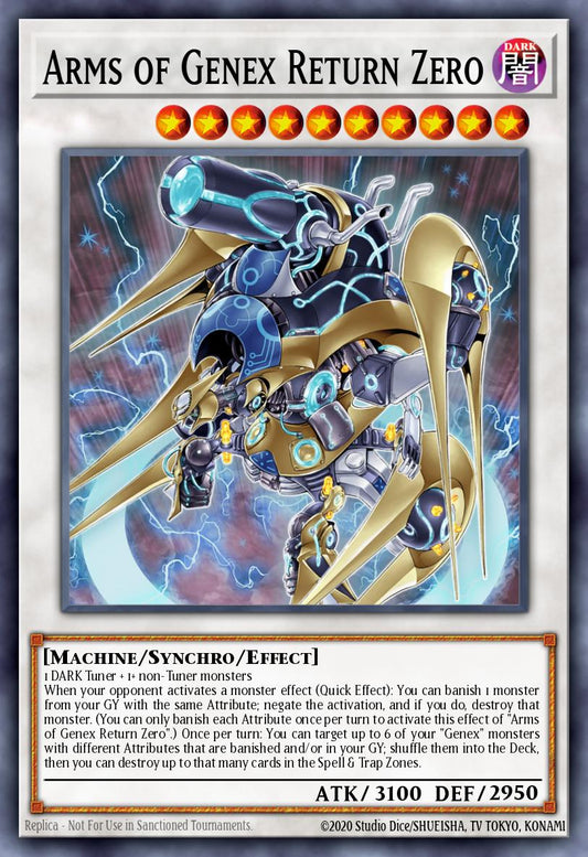 (009) YuGiOh TCG BLTR: Battles of Legend: Terminal Revenge Single: Arms of Genex Return Zero  Secret Rare