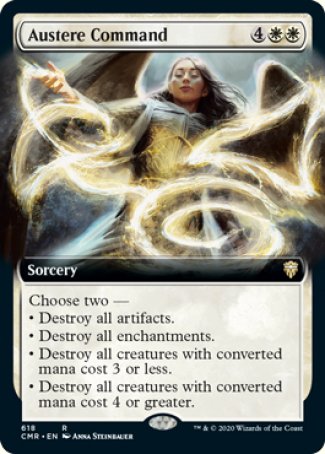 (618/361) Magic The Gathering Commander Legends: Extras Single: Austere Command Holo Rare