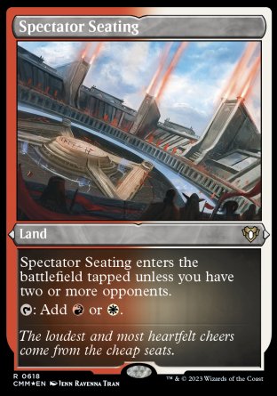(618) Magic The Gathering Commander Masters: Extras Single: Spectator Seating (V.1) Holo Rare
