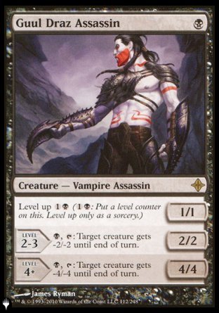 (112) Magic The Gathering The List Single: Guul Draz Assassin  Rare