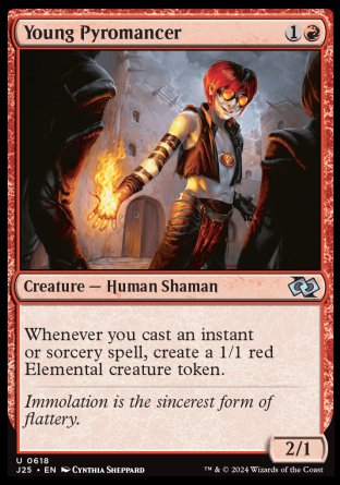 (618) Magic The Gathering Foundations Jumpstart Single: Young Pyromancer  Uncommon