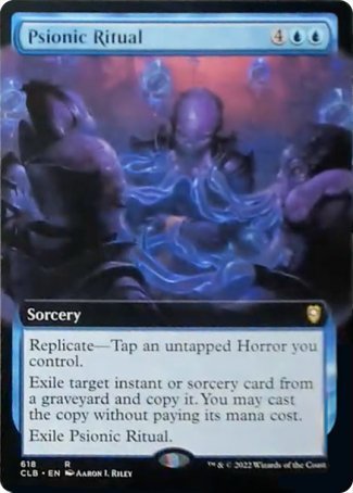 (618) Magic The Gathering Commander Legends: Battle for Baldur's Gate: Extras Single: Psionic Ritual (V.2)  Rare