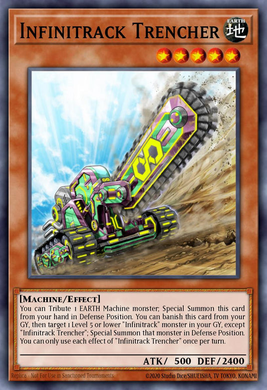 (210) YuGiOh TCG MP20: 2020 Tin of Lost Memories Mega Pack Single: Infinitrack Trencher  Super Rare