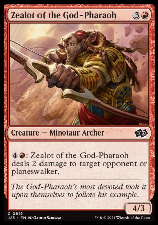 (619) Magic The Gathering Foundations Jumpstart Single: Zealot of the God-Pharaoh  Common