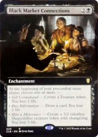 (620) Magic The Gathering Commander Legends: Battle for Baldur's Gate: Extras Single: Black Market Connections (V.2)  Rare