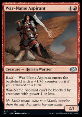 (620) Magic The Gathering Jumpstart 2022 Single: War-Name Aspirant  Uncommon