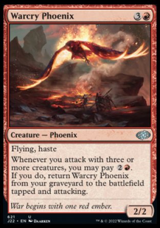 (621) Magic The Gathering Jumpstart 2022 Single: Warcry Phoenix  Uncommon