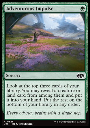 (621) Magic The Gathering Foundations Jumpstart Single: Adventurous Impulse  Common