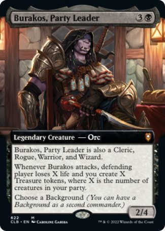 (622) Magic The Gathering Commander Legends: Battle for Baldur's Gate: Extras Single: Burakos, Party Leader (V.2) Holo Mythic