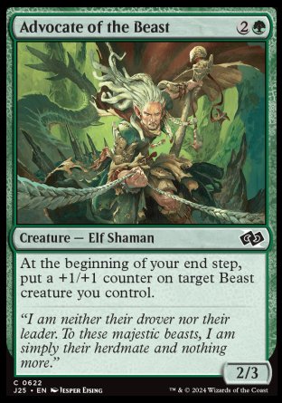 (622) Magic The Gathering Foundations Jumpstart Single: Advocate of the Beast  Common