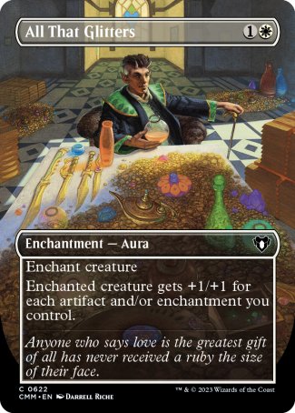 (622) Magic The Gathering Commander Masters: Extras Single: All That Glitters Holo Common