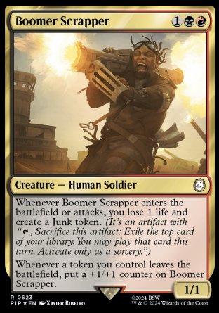 (623) Magic The Gathering Universes Beyond: Fallout: Extras Single: Boomer Scrapper (V.2)  Rare