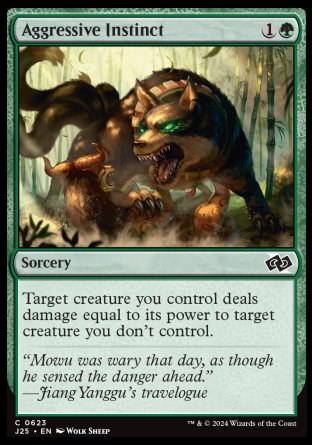 (623) Magic The Gathering Foundations Jumpstart Single: Aggressive Instinct  Common