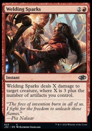 (623) Magic The Gathering Jumpstart 2022 Single: Welding Sparks  Common