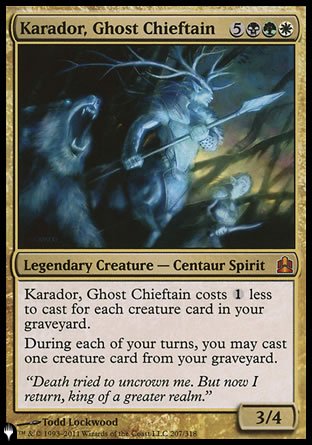 (207) Magic The Gathering The List Single: Karador, Ghost Chieftain  Mythic