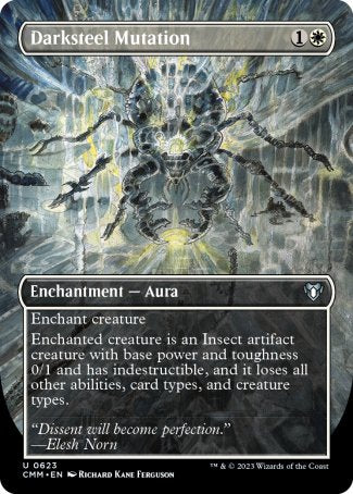 (623) Magic The Gathering Commander Masters: Extras Single: Darksteel Mutation Holo Uncommon