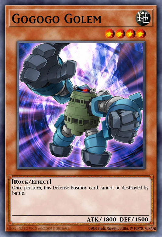 (152) YuGiOh TCG RA04: Quarter Century Stampede Single: Gogogo Golem (V.1 - Platinum Secret Rare)  Platinum Secret Rare