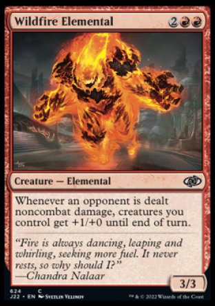 (624) Magic The Gathering Jumpstart 2022 Single: Wildfire Elemental  Common