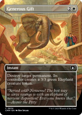 (624) Magic The Gathering Commander Masters: Extras Single: Generous Gift Holo Common